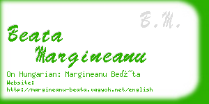 beata margineanu business card